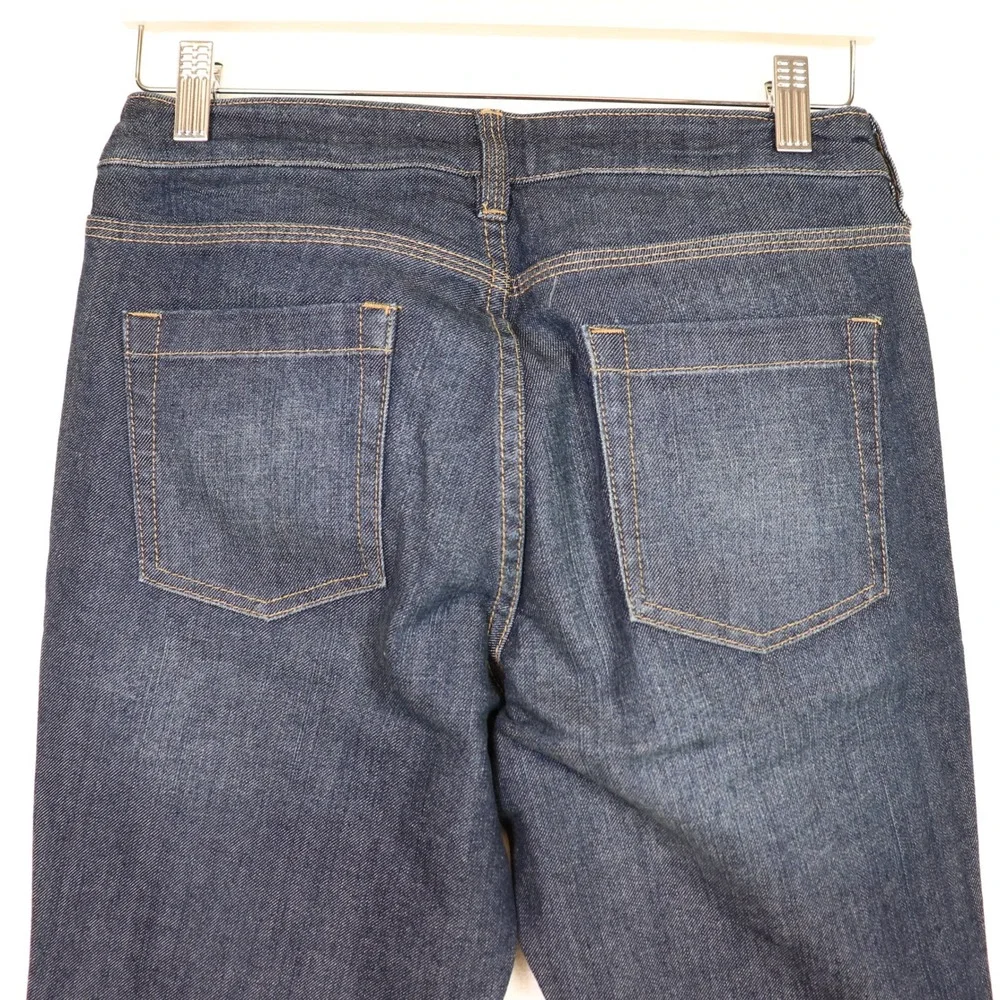 NY&C Dark Wash Low‎ Rise Curvy Bootcut Jeans 8 Petite